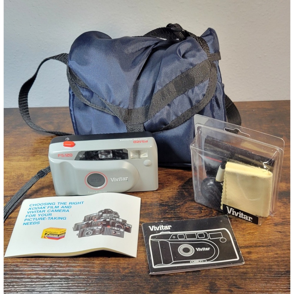 Vintage Camera Vivitar PS 120 Point and‎ Shoot Focus Free DX - Untested